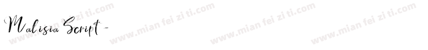 Malisia Script字体转换